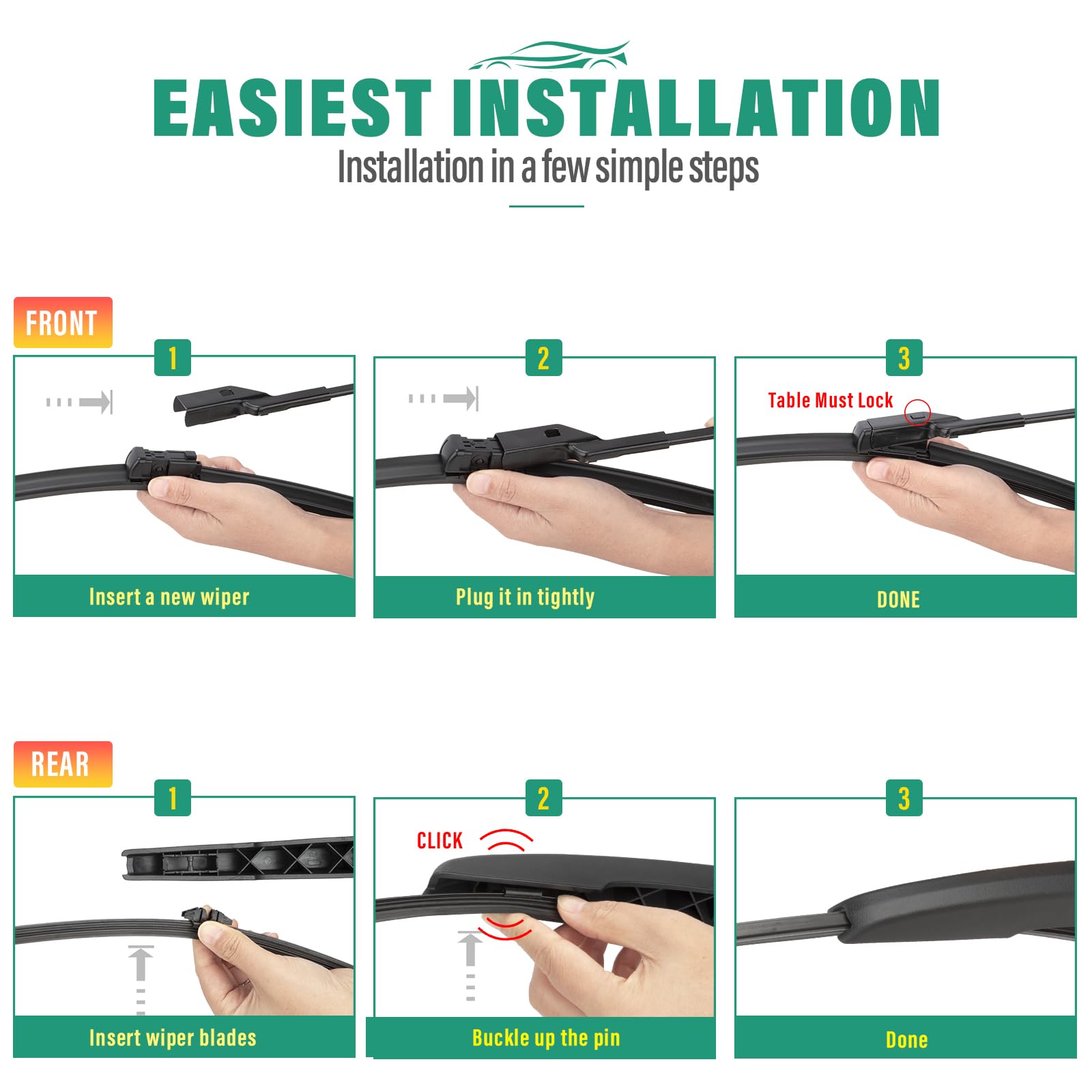 WINDSMILE wipers clearing rain from windshield for safer driving