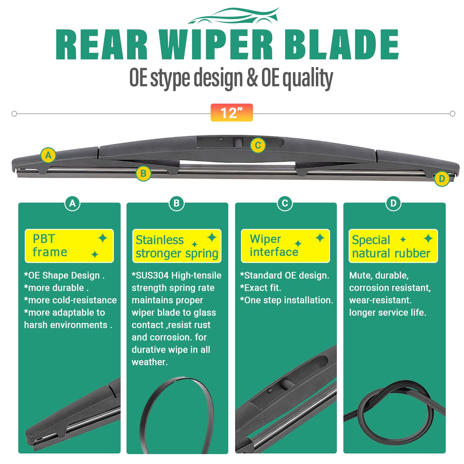 WINDSMILE installed front wipers on Nissan Versa Note improving wet visibility