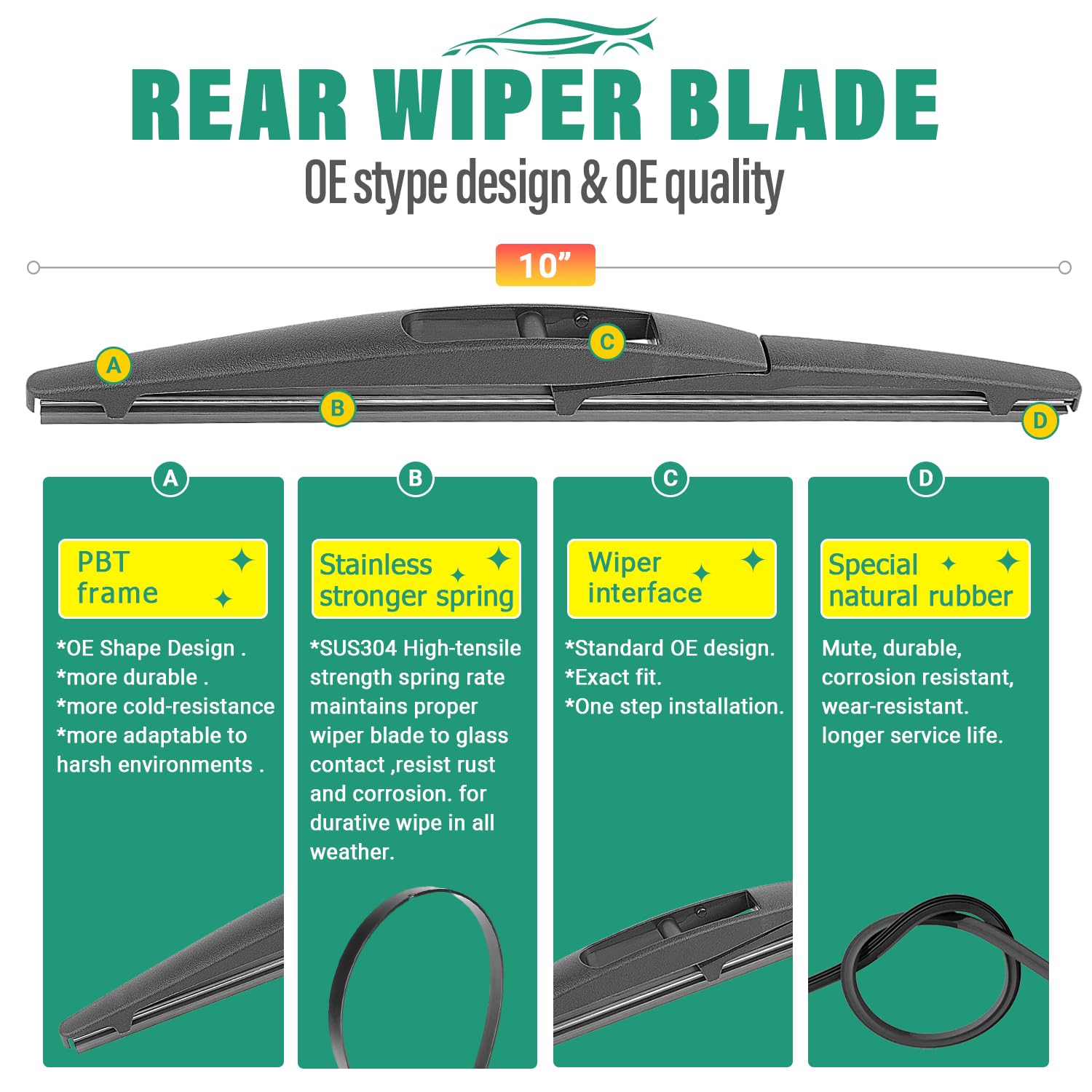 WINDSMILE blade installed on Infiniti QX80 front windshield demonstrating correct fit and coverage
