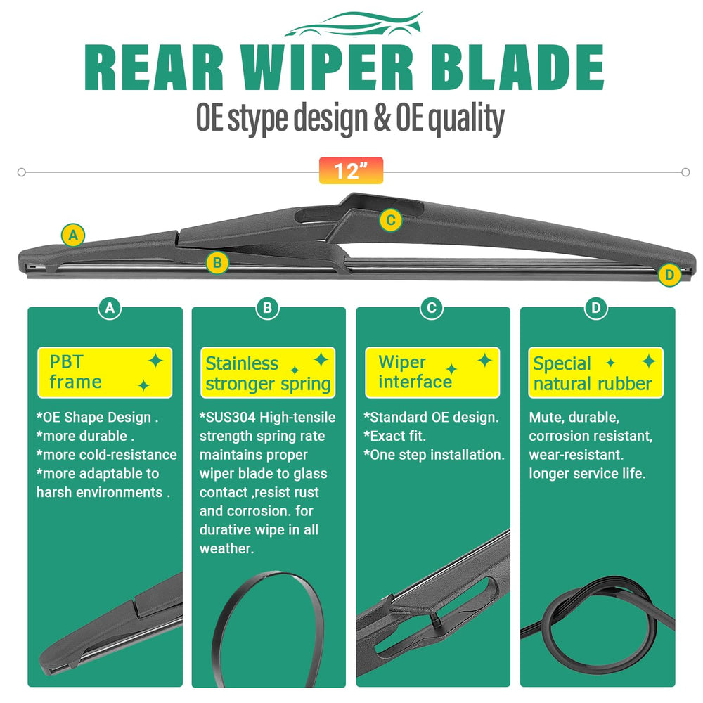 WINDSMILE blade installed on Nissan Rogue windshield improving wet-weather visibility