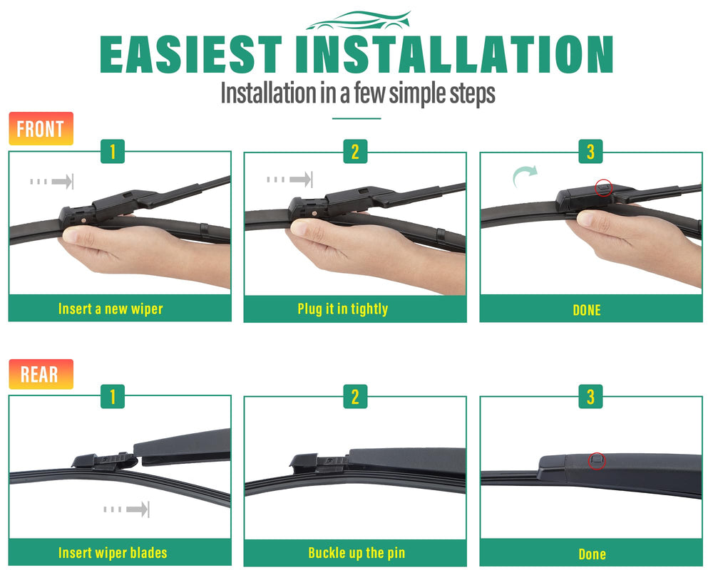 WINDSMILE blades fitted on car driving showing improved wet weather visibility