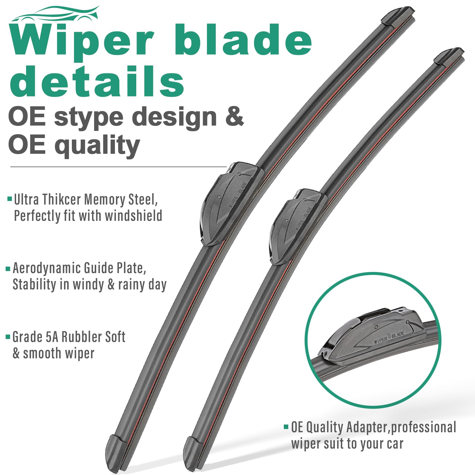WINDSMILE blade mounted on Pacifica windshield improving visibility
