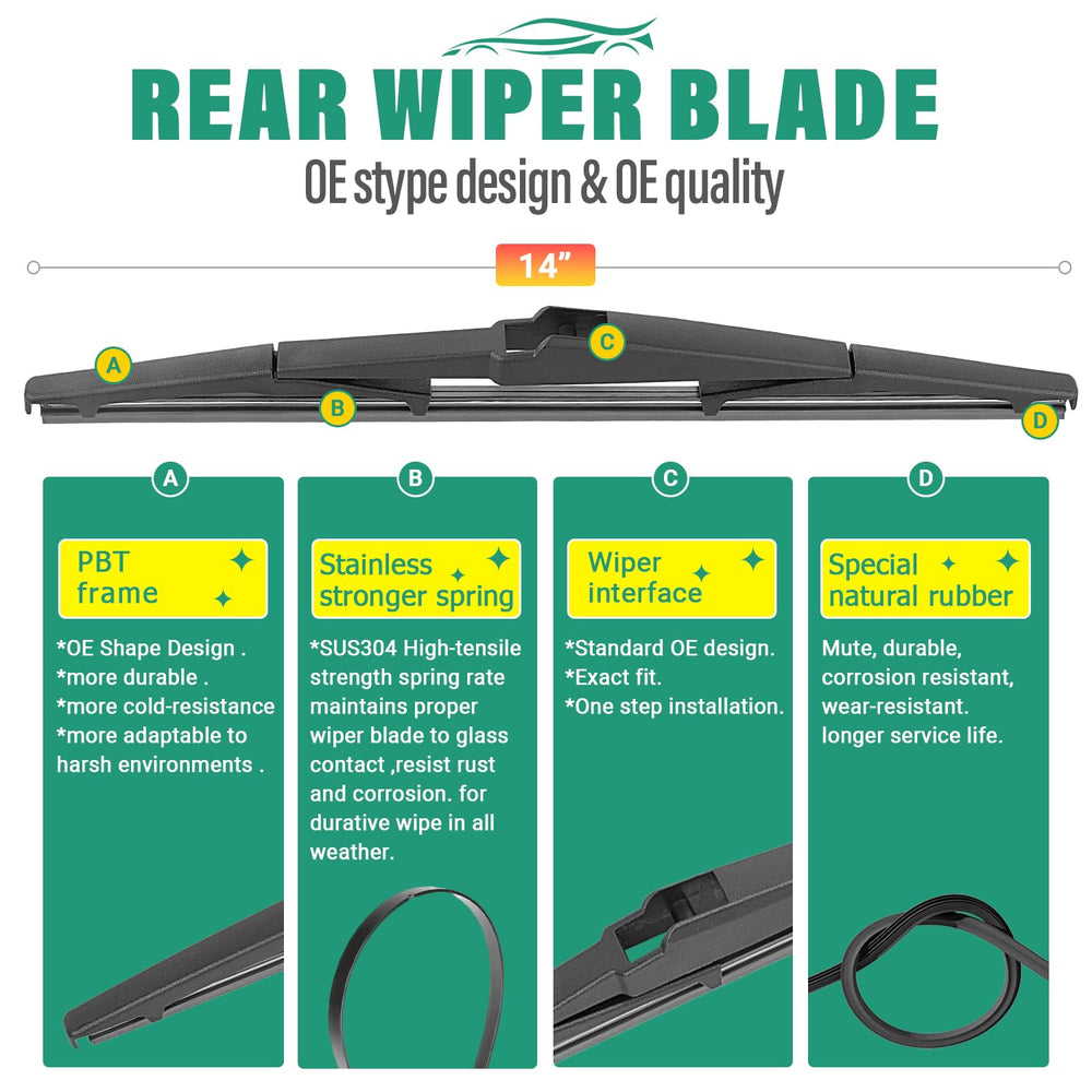 WINDSMILE rear blade on Voyager rear window clearing water effectively