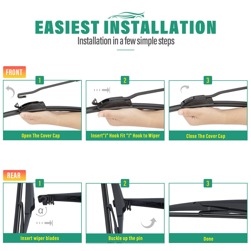 WINDSMILE blades in motion on highway demonstrating quieter wiping