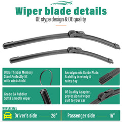 WINDSMILE 16-inch front blade close-up showing quiet aerodynamic profile