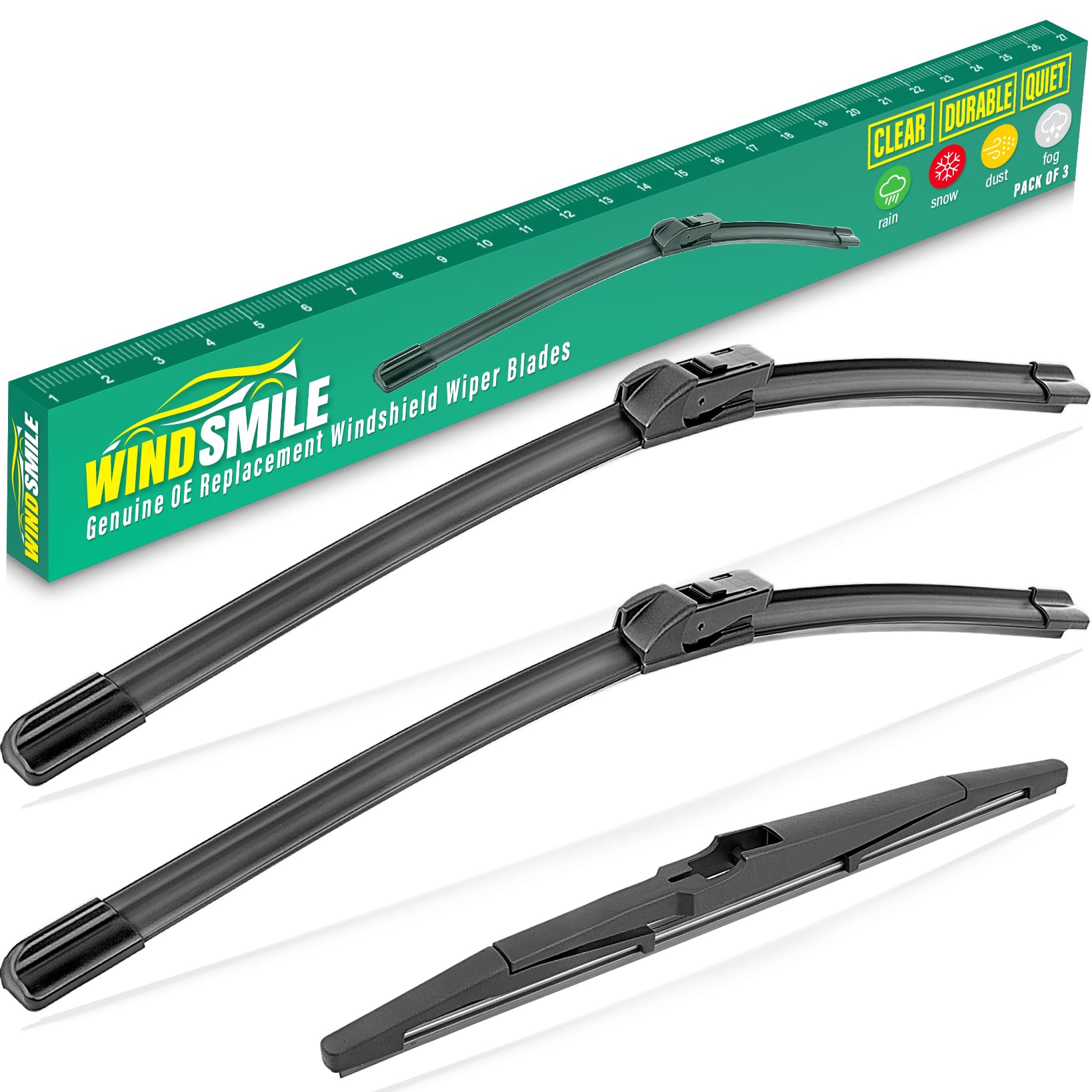 WINDSMILE front packaging showing included blades and fitment benefits