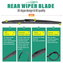 WINDSMILE 16-inch front passenger blade fitted reducing wind noise