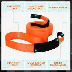 Windyun strap hooked to hitch demonstrating safe connection and load handling