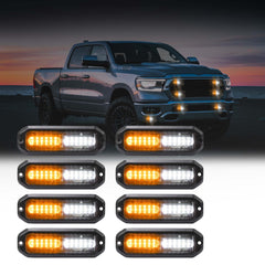 WINECO front view of 8-piece strobe light kit showing compact layout and visibility