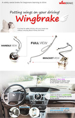 Wingbrake removable student driver sticker visible for clear identification