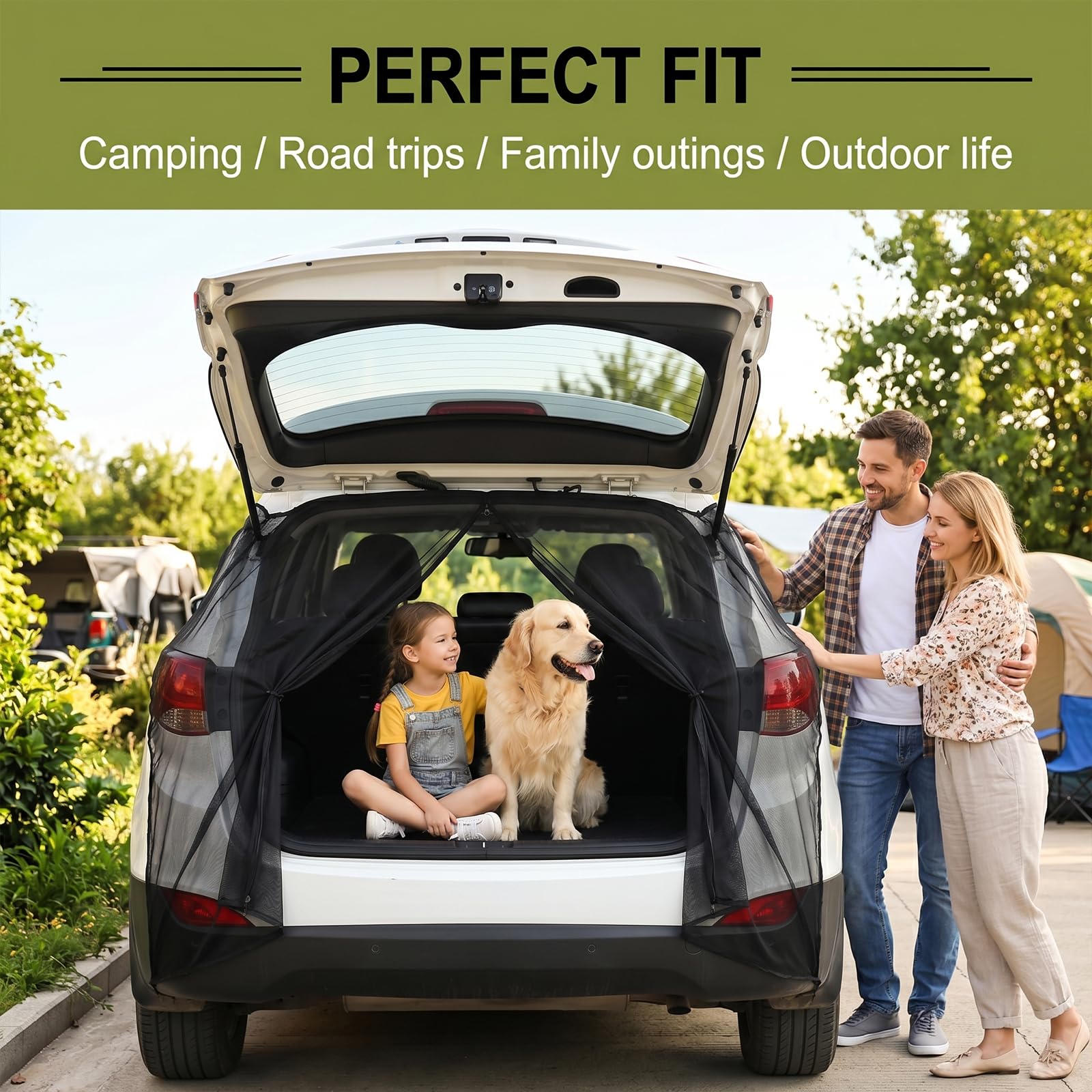 Wingsflee lifestyle camping setup demonstrating sheltered tailgate living comfort