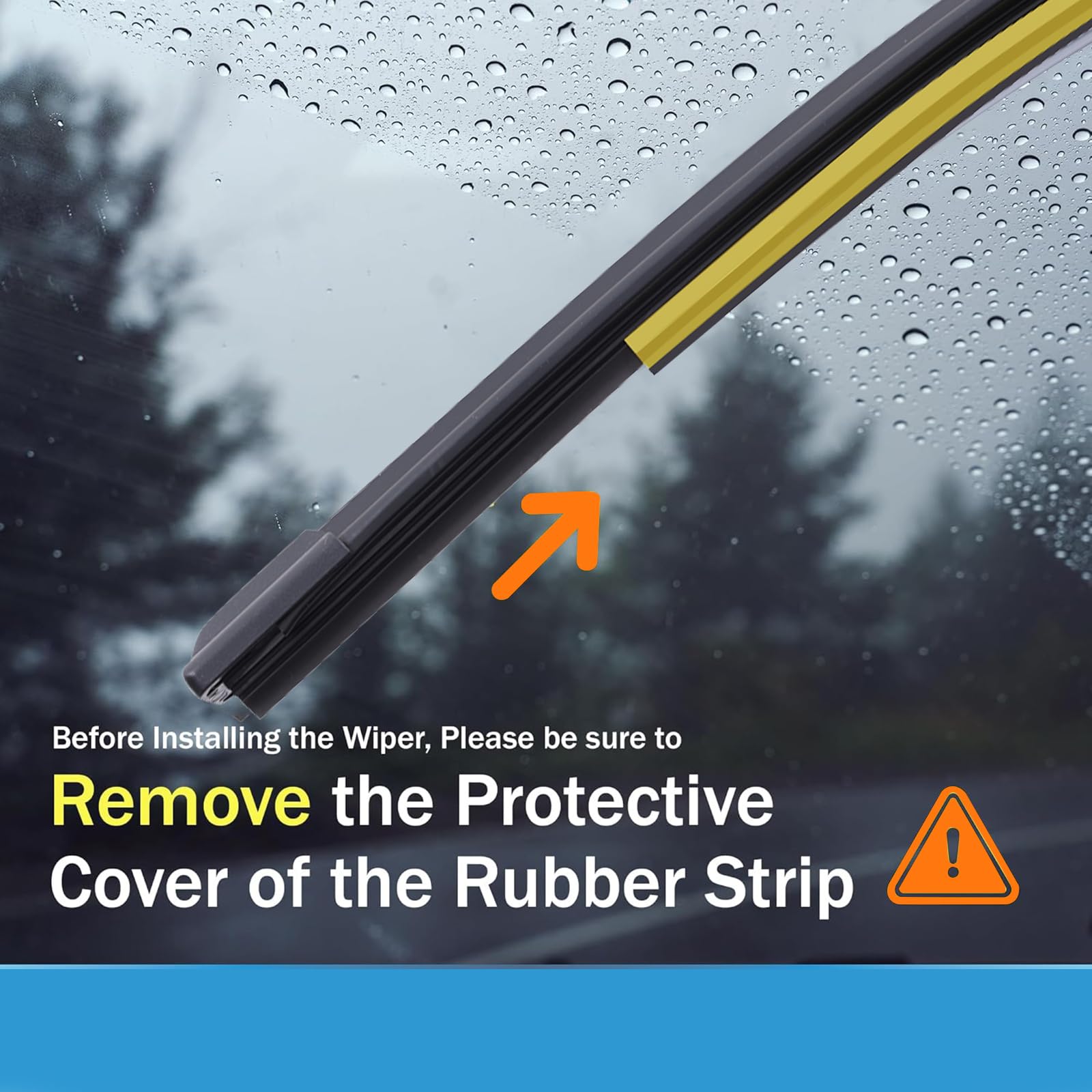 WINNERS blades fitted on Trax windshield, delivering improved rain clearing
