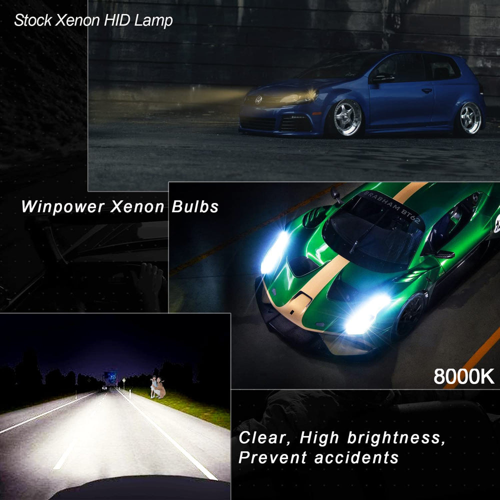 WinPower D1S bulb installed in headlight housing illustrating straightforward plug-and-play replacement