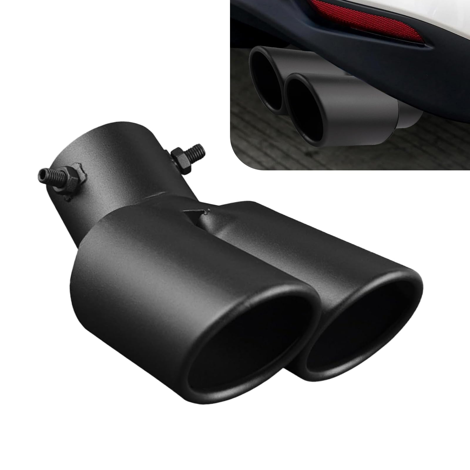 winterrock front view exhaust tip showing dual outlets and clean finish for a sportier look