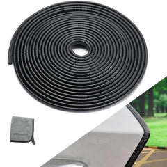 Winunite front view of packed black edge guard showing full 10m roll and cloth