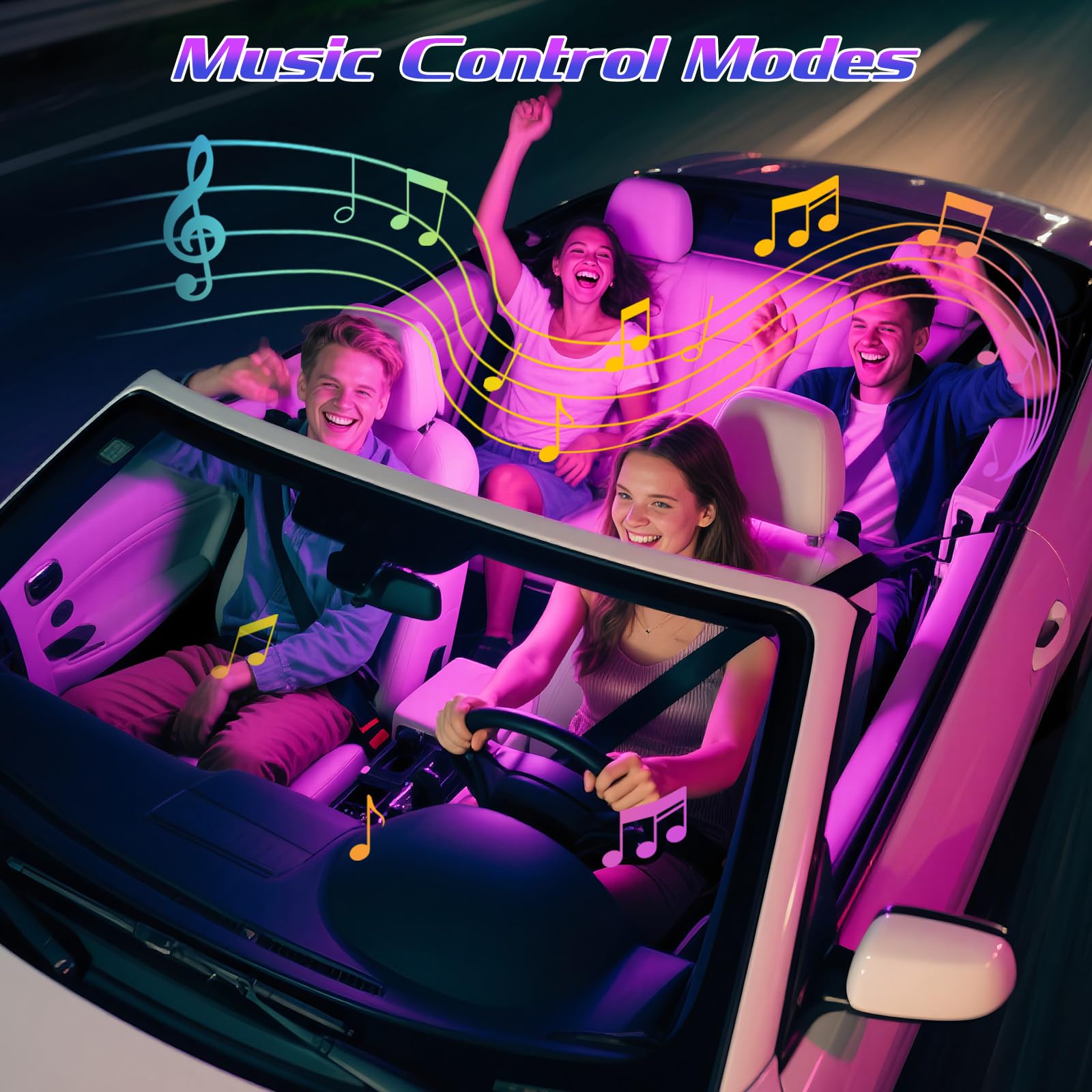 Winzwon smartphone app controlling colors and music-sync lighting effects