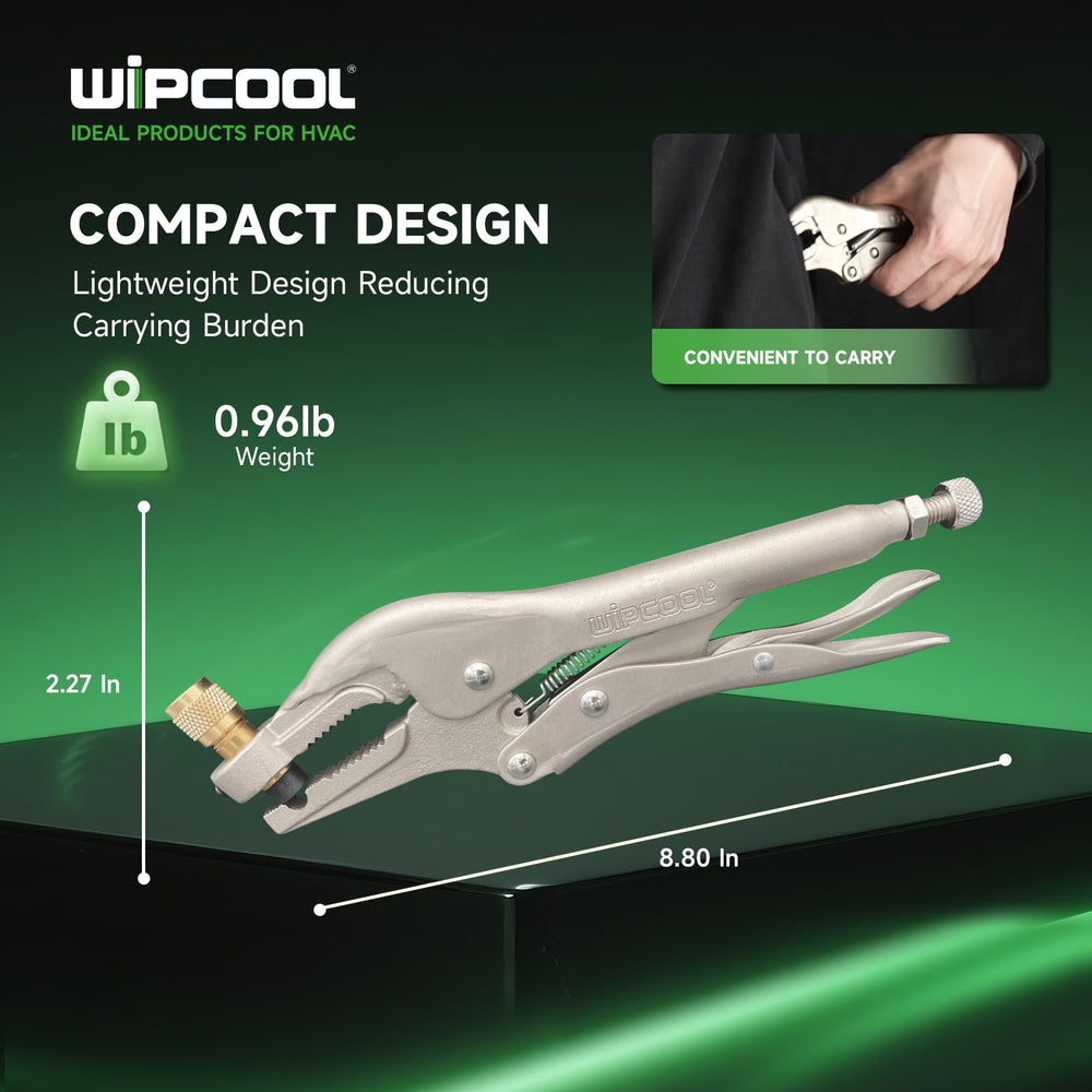 WIPCOOL knurled nut detail demonstrating adjustable grip for various tube sizes