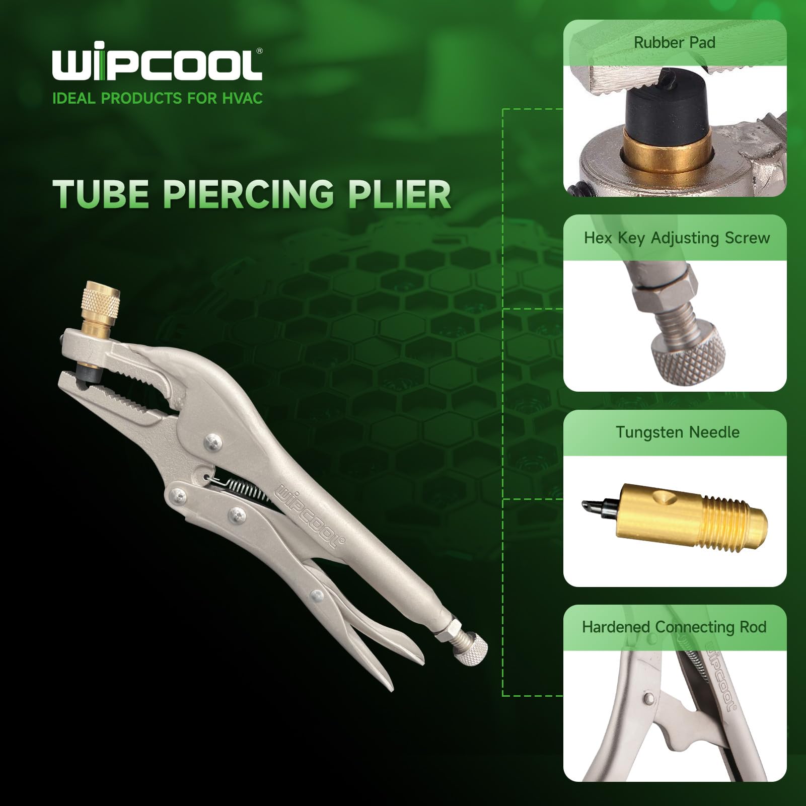 WIPCOOL close-up of tungsten steel needle showing durable piercing tip benefit