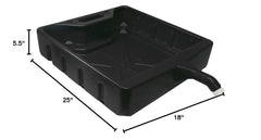 WirthCo Funnel King positioned under vehicle demonstrating low-profile convenience