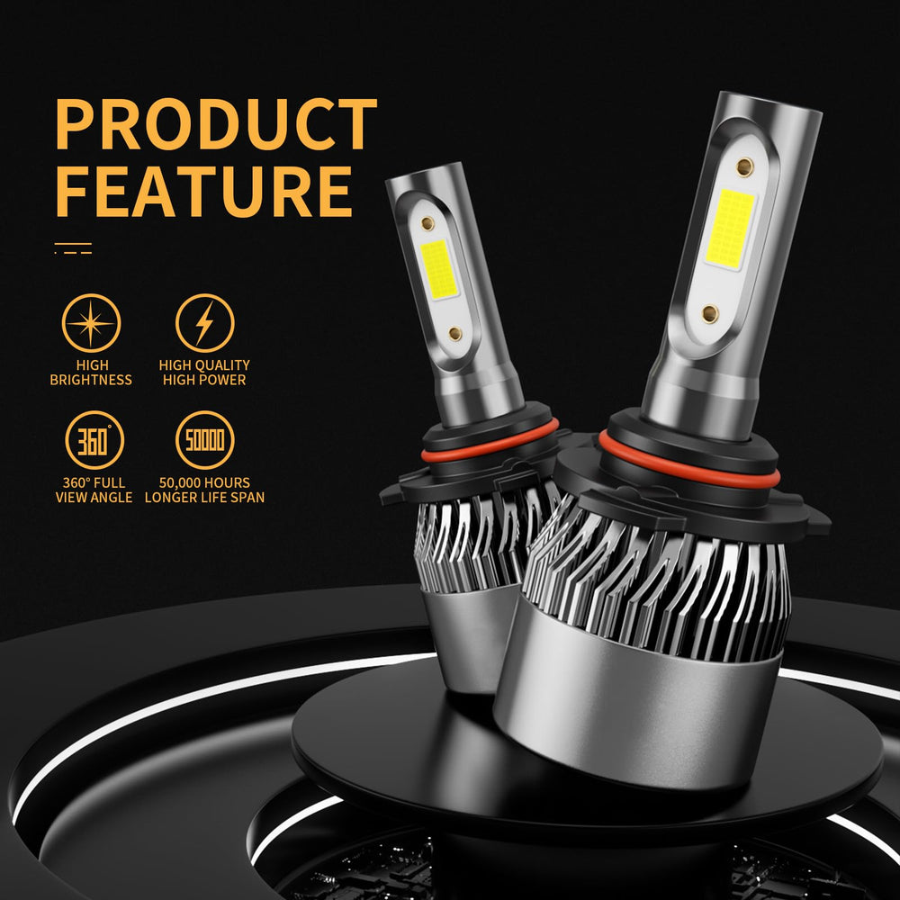 WISONDAP bulbs installed in a car headlight demonstrating brighter road visibility
