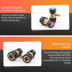 wisscool 1/4" sae male flare fitting closeup enabling direct manifold and hose connection without adapters