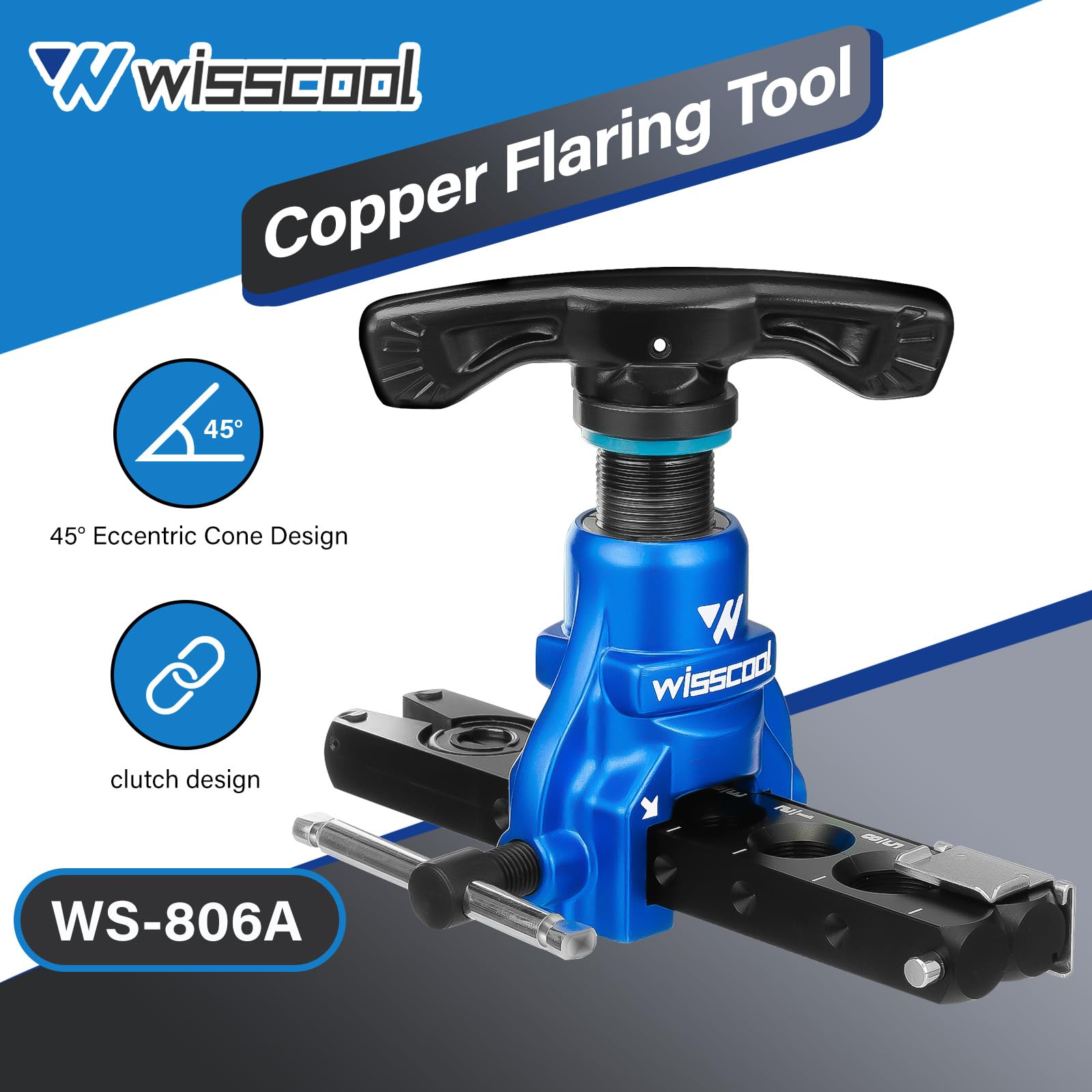 Wisscool laid-out die set illustrating six sizes for common HVAC tube fittings