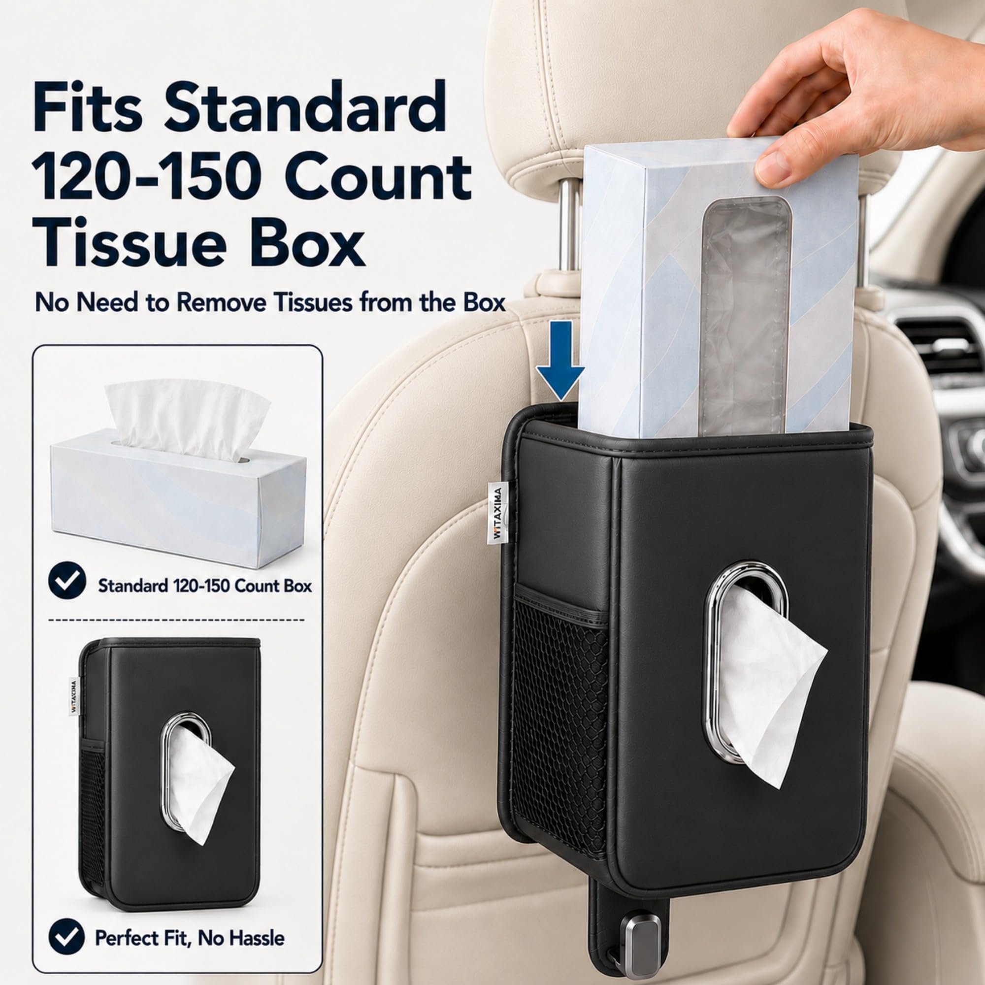 Witaxima small trash compartment open with liner for easy waste removal