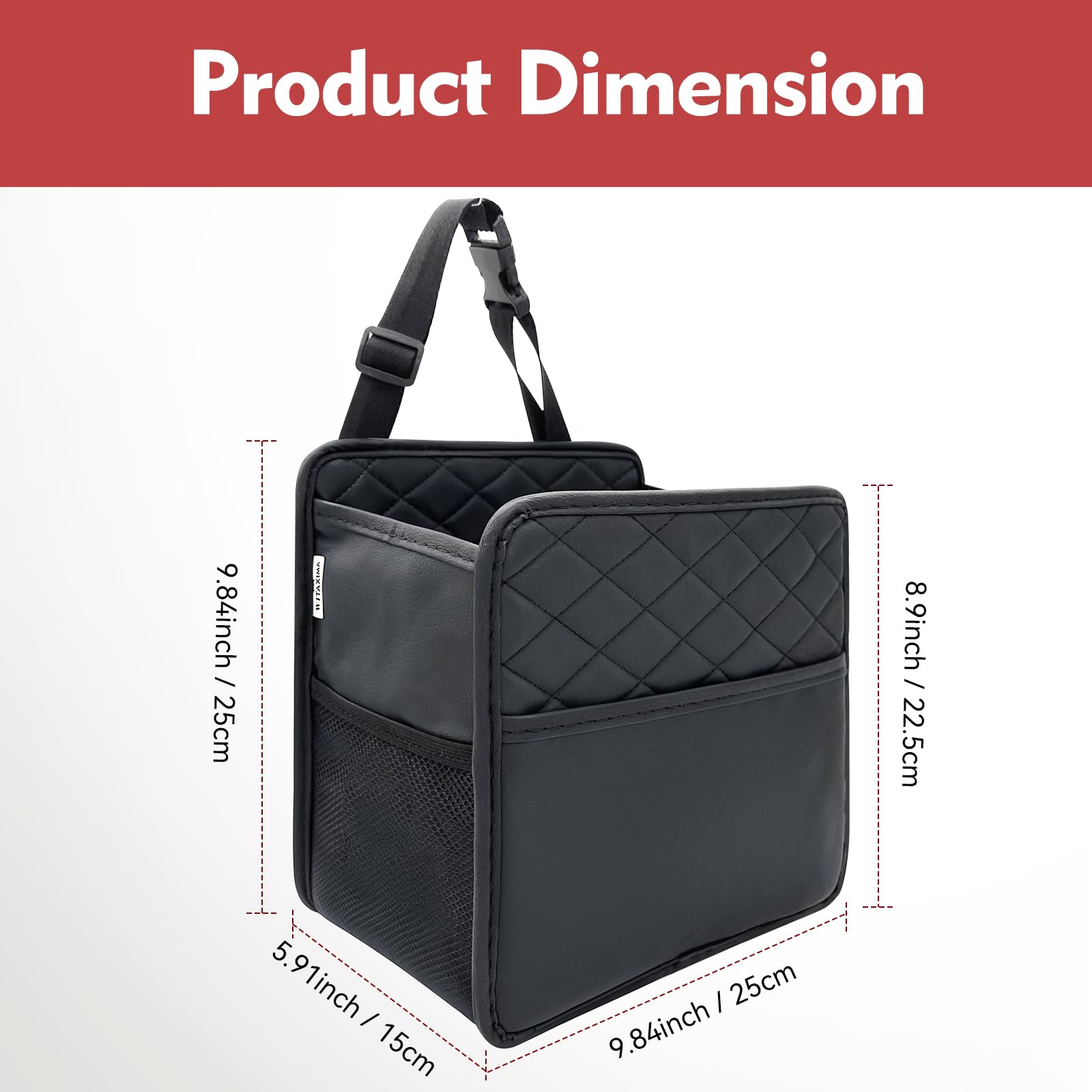 Witaxima close-up PU leather texture and waterproof surface for easy cleaning