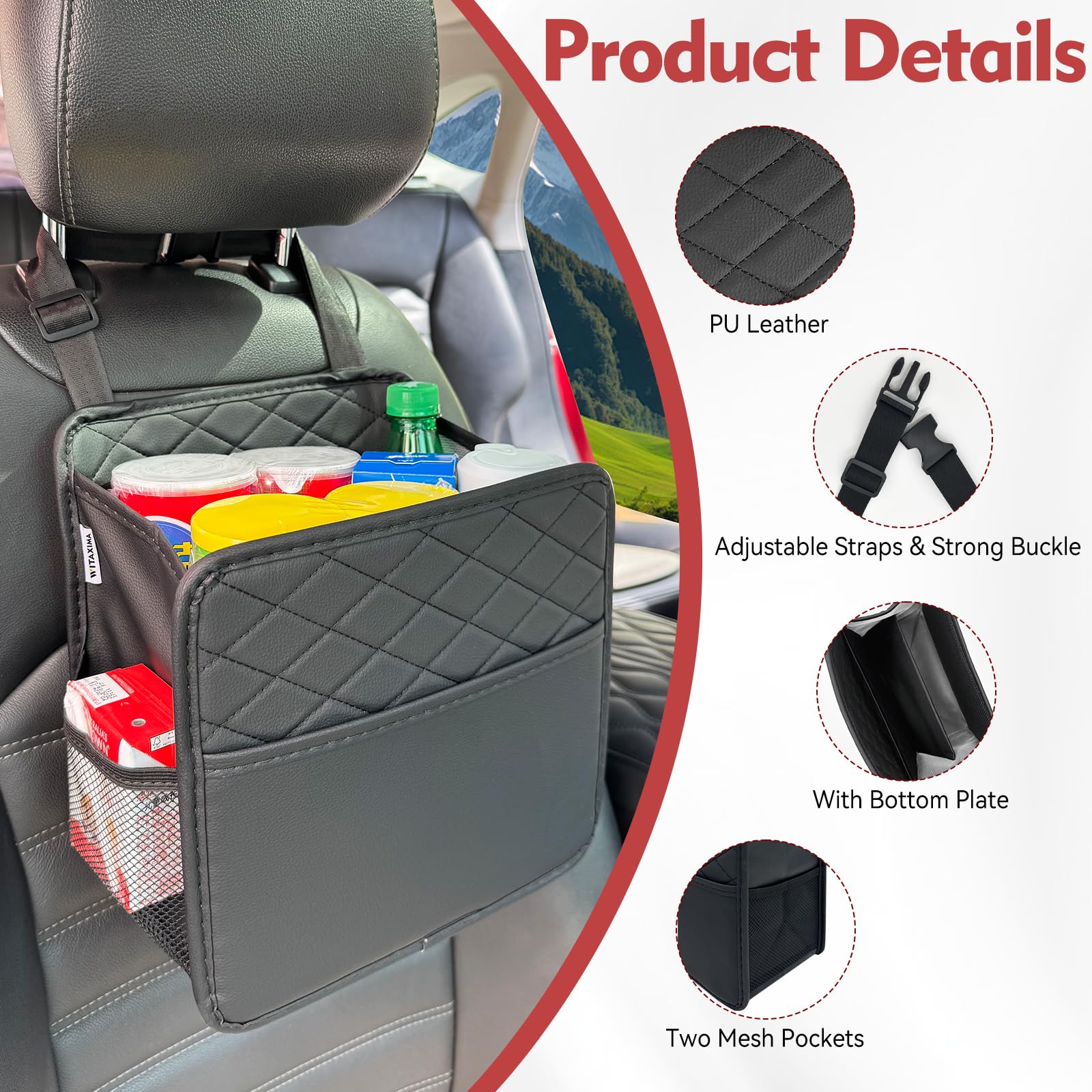 Witaxima open top showing soft lining and 8L capacity for organized storage
