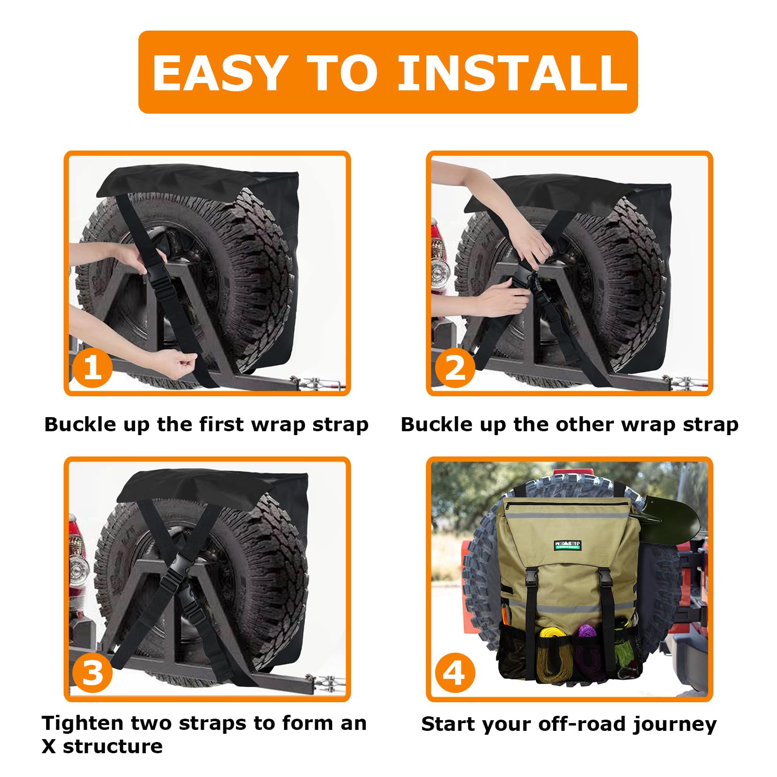 WITSTEP reflective strips and reinforced nylon covers improving visibility and durability