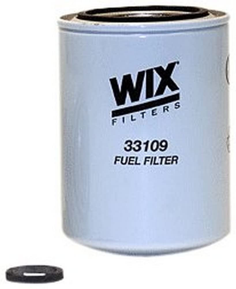WIX 33109 front view showing spin-on design and durable casing for reliable engine protection
