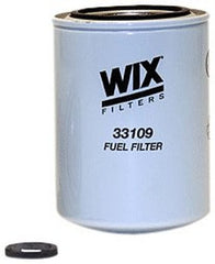 WIX 33109 front view showing spin-on design and durable casing for reliable engine protection