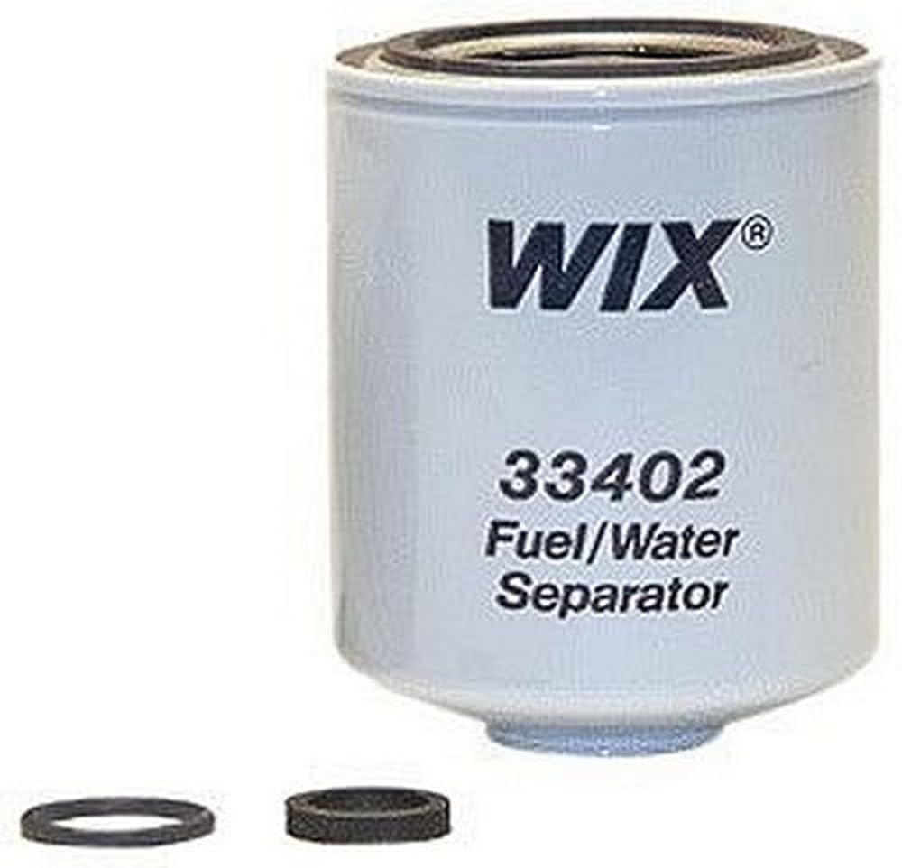 WIX 33402 front view spin-on filter showing durable housing and installation benefit