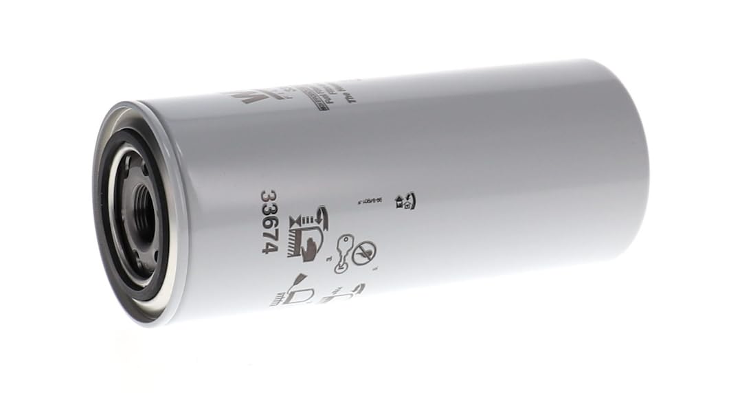 WIX 33674 front view spin-on filter showing durable canister and reliable protection