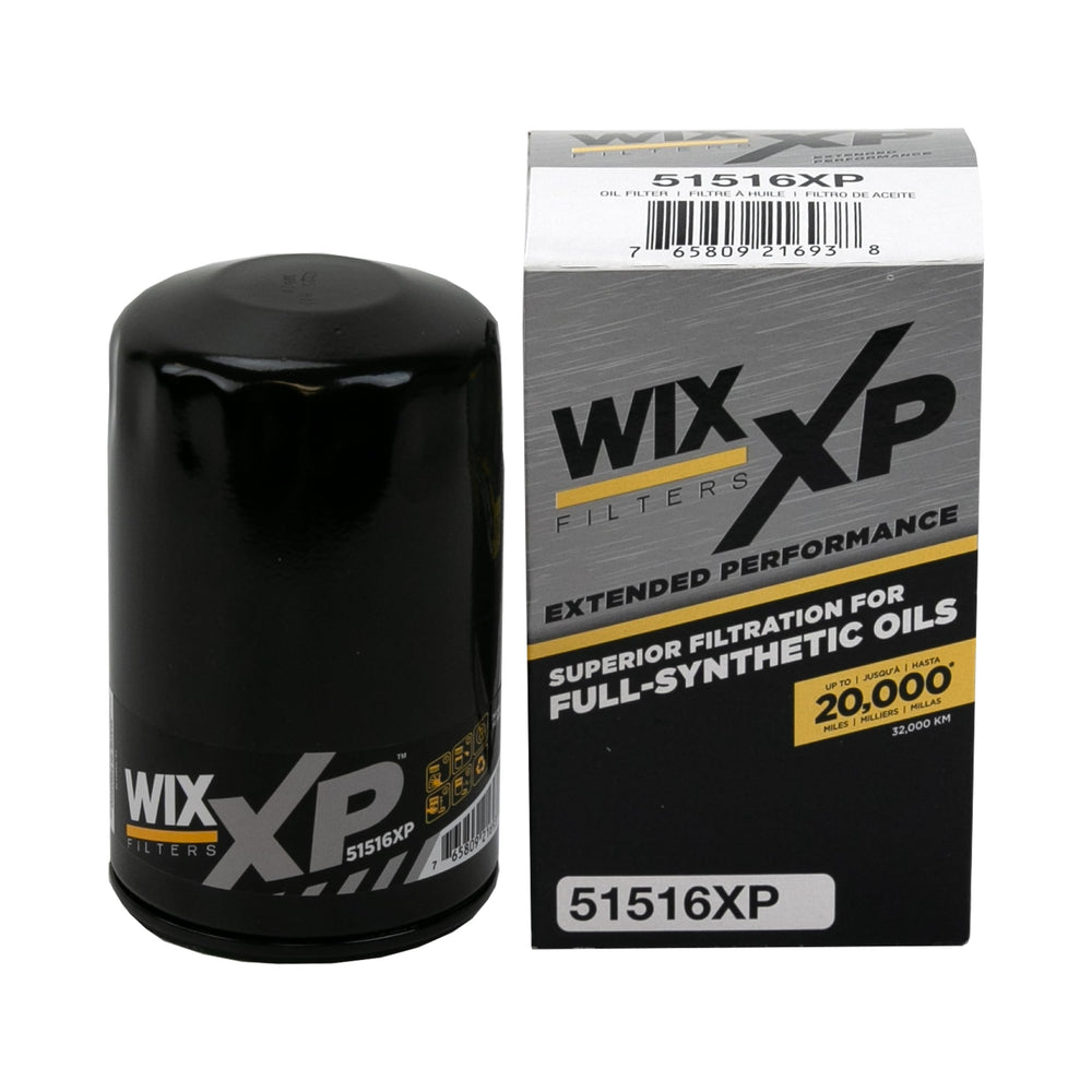 Wix 51516XP front view showing label and threaded base for reliable fit