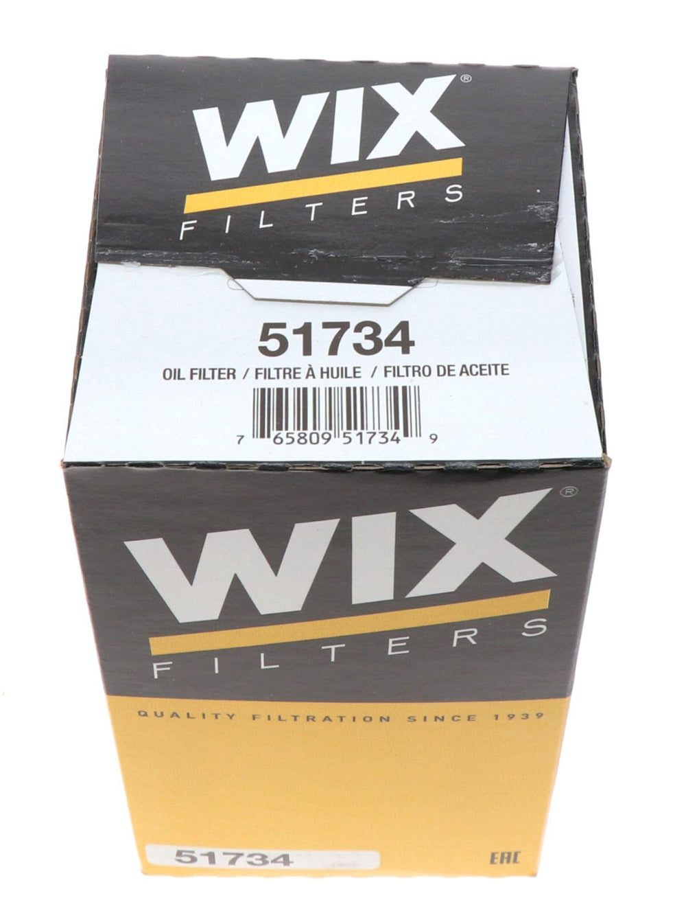 WIX 51734 next to a ruler for scale showing compact, high-capacity design