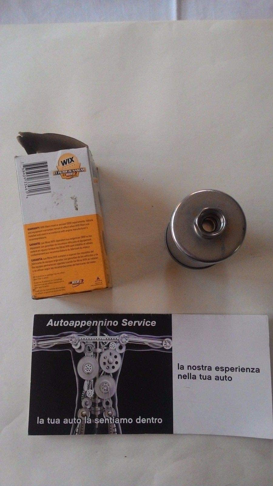 WIX fuel filter installed in engine bay demonstrating quick replacement and secure fit