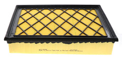 WIX Racing Filters front view of air filter panel showing full panel and benefits of low restriction