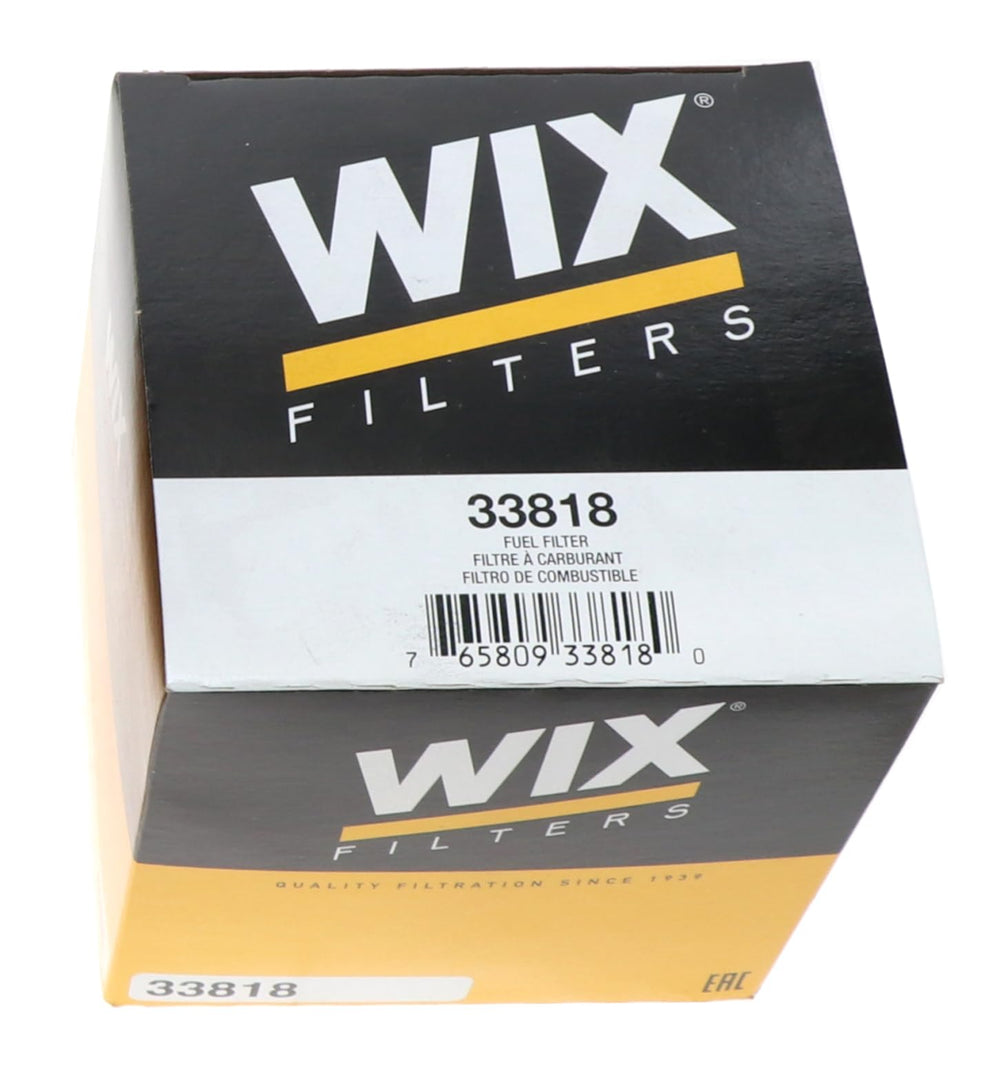 WIX filter packaging and label displaying product details and model
