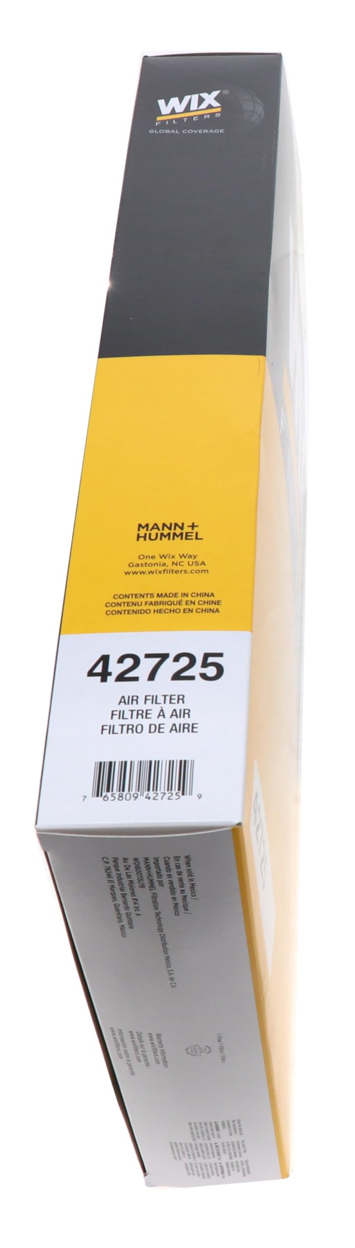 WIX label and materials detail showing durable construction benefit