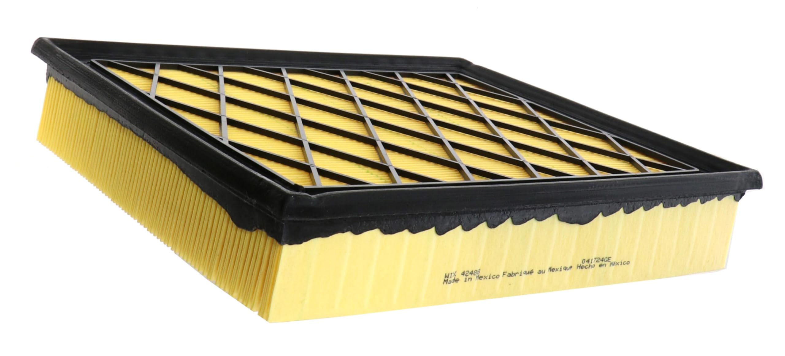 WIX Racing Filters detail of adhesive pocket pleats showing consistent pleat structure for even airflow