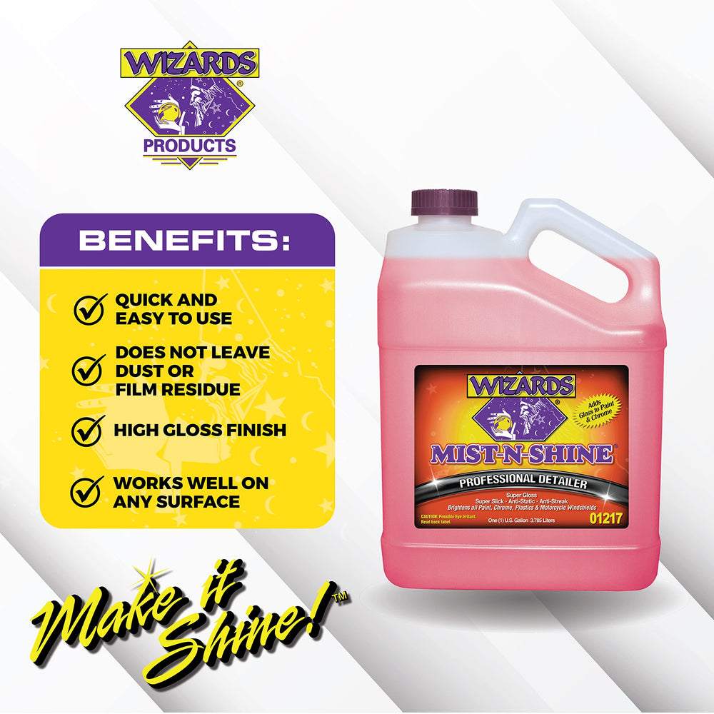 Wizards mist spray action illustrating even coverage and ease