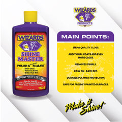 Car hood before and after using Wizards showing reduced swirls and improved clarity