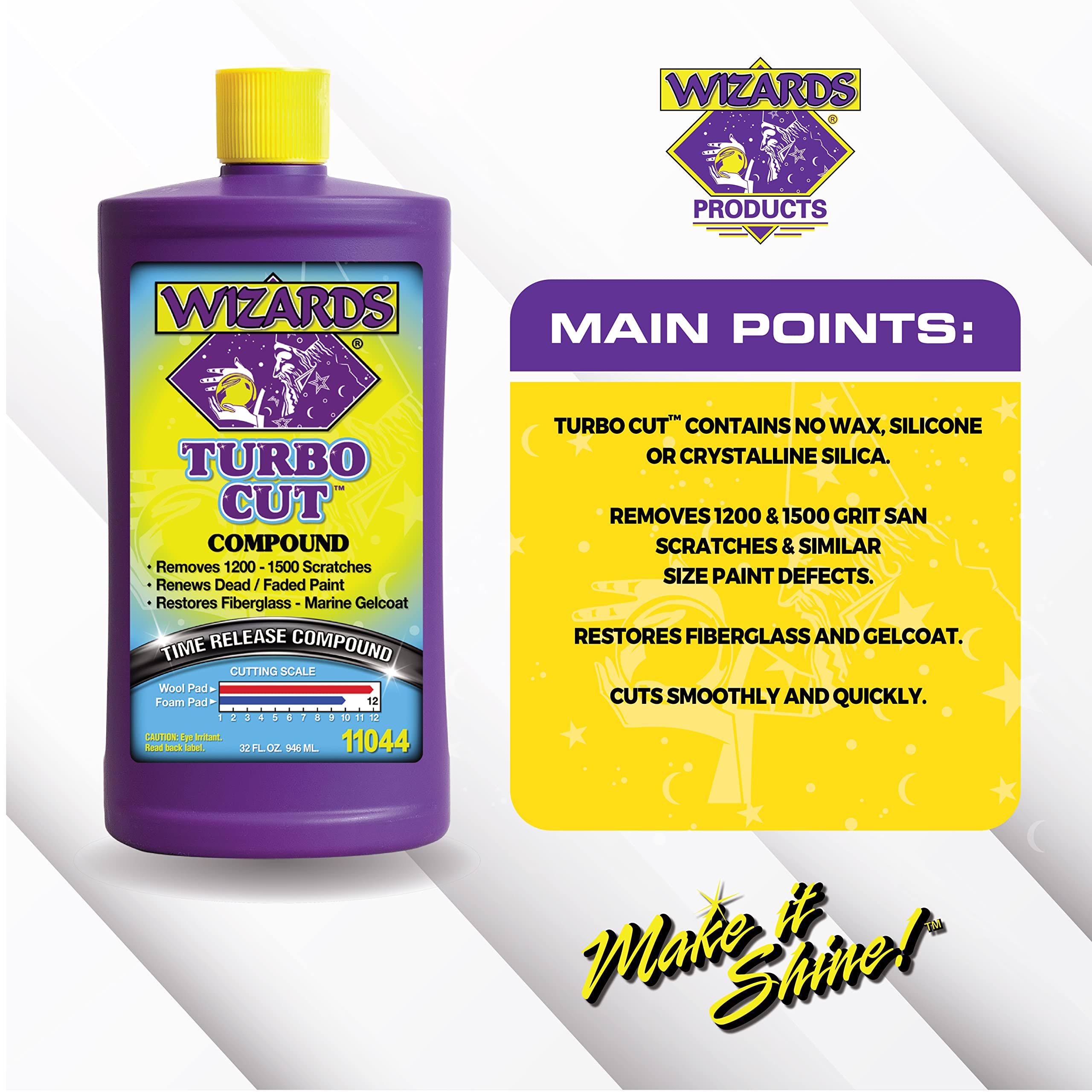 Wizards Turbo Cut 32 oz bottle beside a hand for scale and convenience benefit