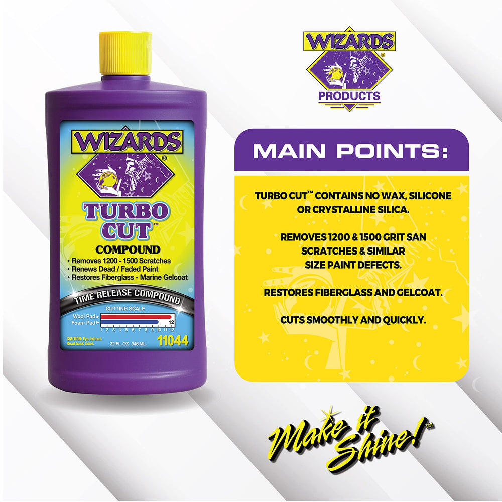 Wizards Turbo Cut 32 oz bottle beside a hand for scale and convenience benefit