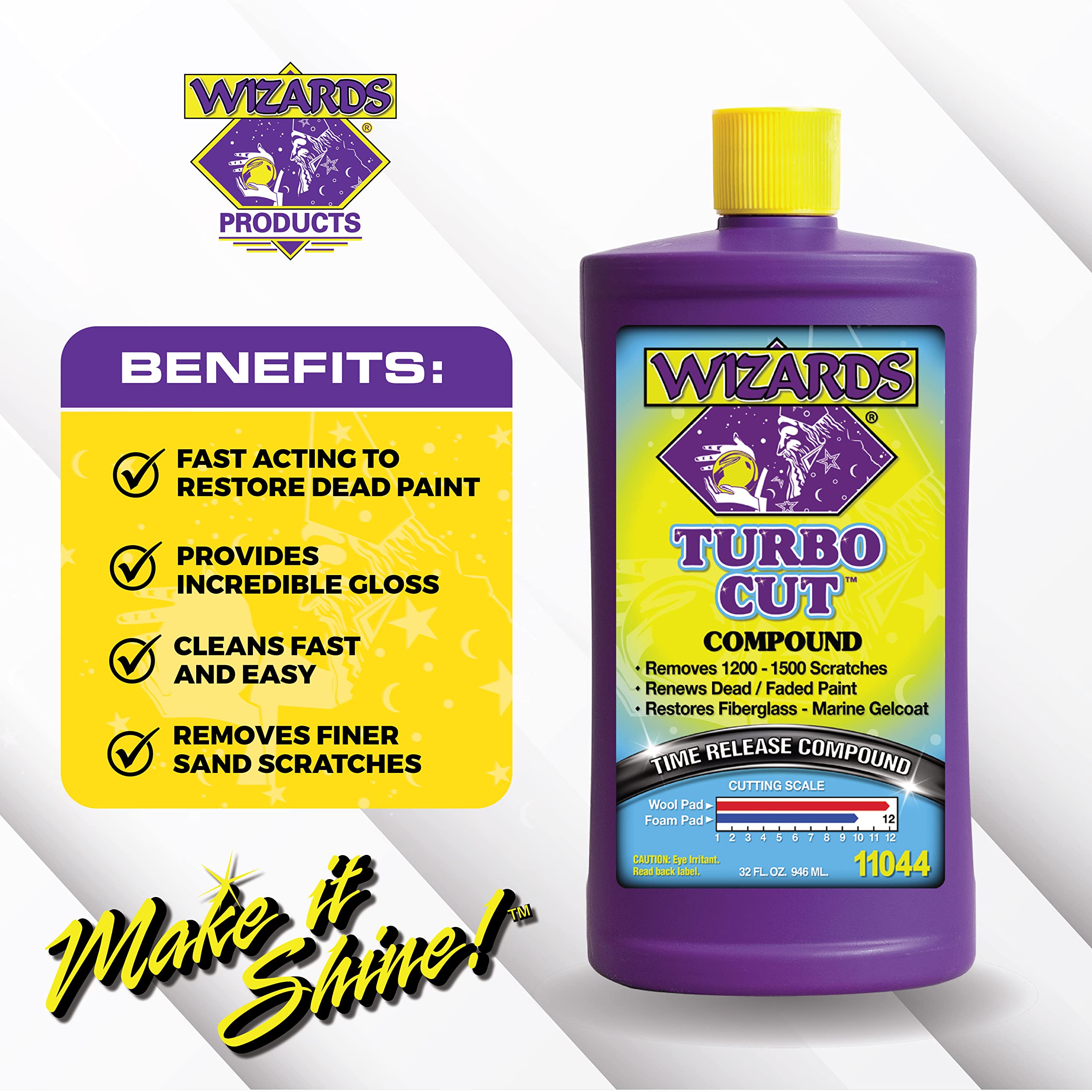 Wizards Turbo Cut compound texture close-up demonstrating heavy-cut action
