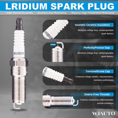 WJAUTO pre-gapped spark plug gap view ready-to-install for convenient DIY maintenance