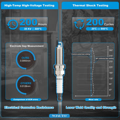 WJAUTO spark plug held in hand to show size and install ease