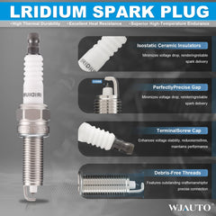WJAUTO pre-gapped label visible on the plug, ready-to-install for faster service