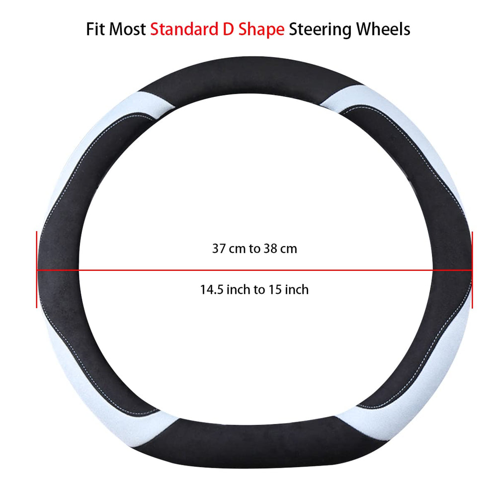 WJMZ size comparison with ruler showing fit for 14.5"–15" steering wheels